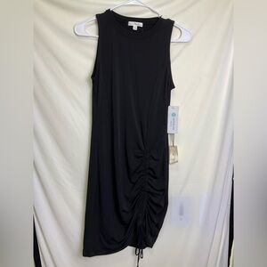 Nine Britton Black Ruched Mini Dress